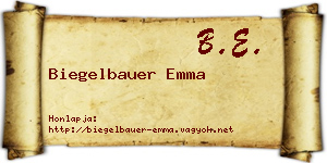 Biegelbauer Emma névjegykártya